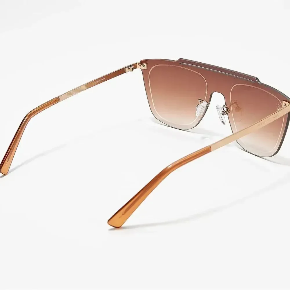 Prive Revaux NEW Shady Business Rimless Sunglasses Brown